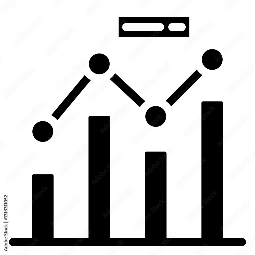 Analytics Vector Design Icon Style Analytics Vector Design Icon Style