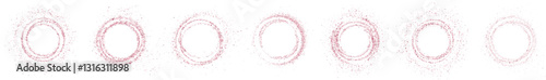 Red glistering swirl of sparkling particles with a twirling stardust trail and bright light effects. Perfect for Christmas designs, luxury decorations, magic motion effects, and glamour visuals.	