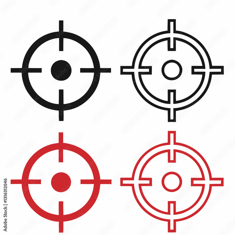 Target Symbol Set vector illustration Target Symbol Set vector illustration