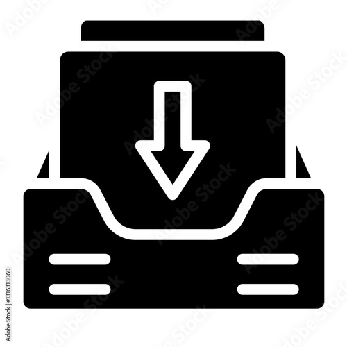 Inbox Vector Design Icon Style
