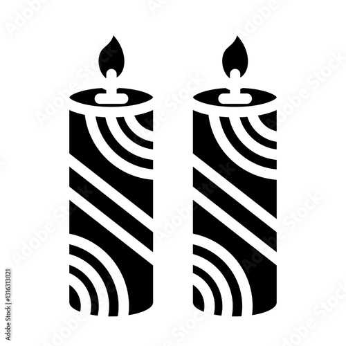 Candle Vector Design Icon Style