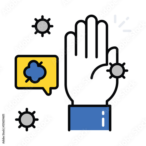 Melanoma Cancer vector filled outline icon. EPS 10 file
