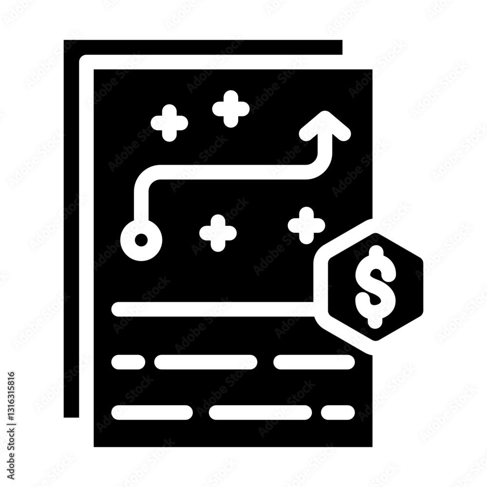 Finance Strategy Vector Design Icon Style Finance Strategy Vector Design Icon Style