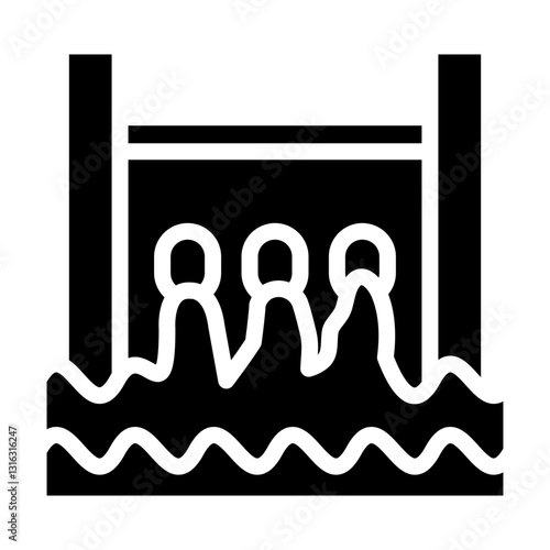 Hydropower Vector Design Icon Style