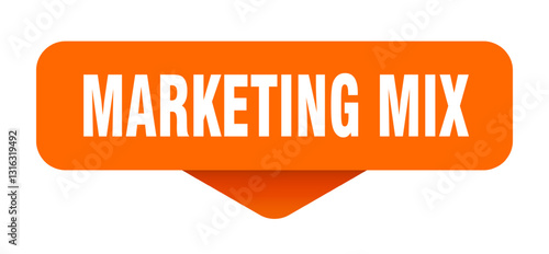 marketing mix sticker. marketing mix sign on transparent background