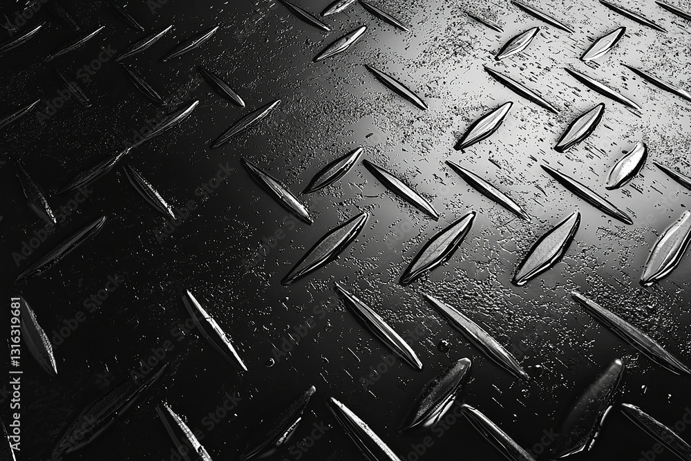 Glossy matte black background with metallic silver Glossy matte black background with metallic silver