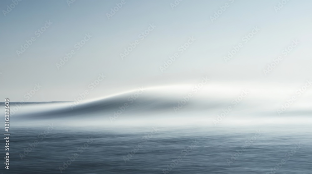 Obraz premium Ocean Veil: Soft Light Over Still Waters 