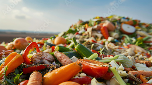A Mountain of Wasted Food A Stark Reminder of Global Food Waste and Its Environmental