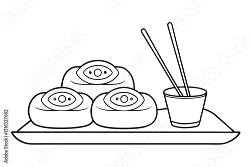 Gourmet Sushi Rolls with Traditional Chopsticks – A Taste of Luxury