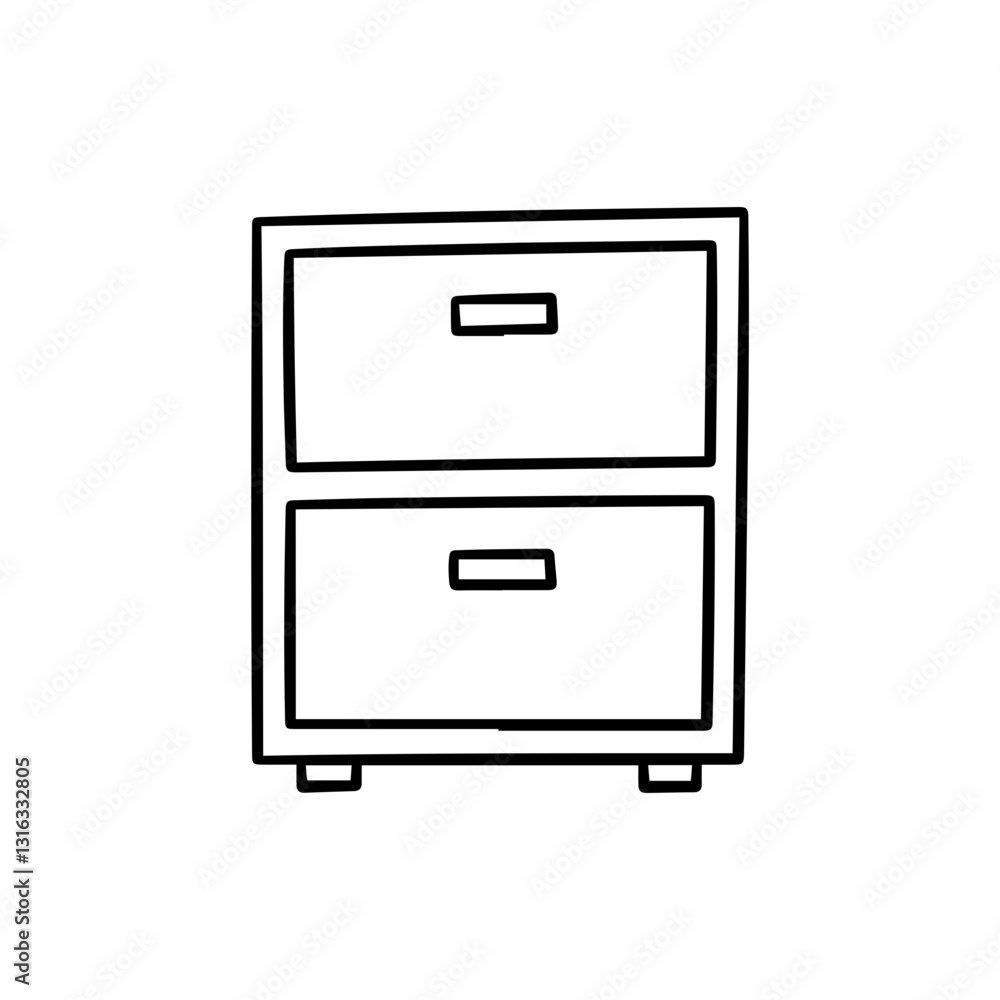 Simple Two-Drawer Filing Cabinet Simple Two-Drawer Filing Cabinet