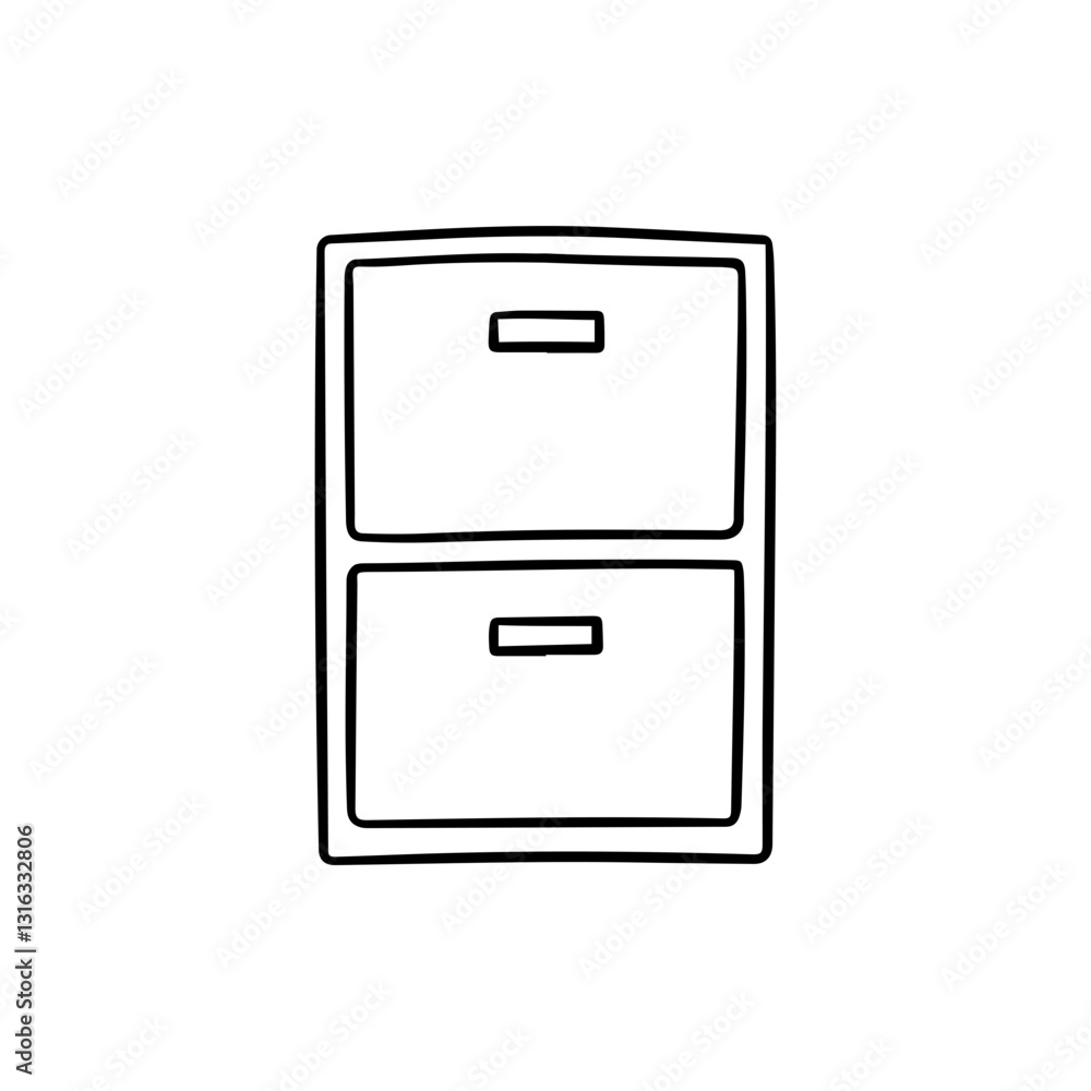 Simple Two-Drawer Filing Cabinet Simple Two-Drawer Filing Cabinet