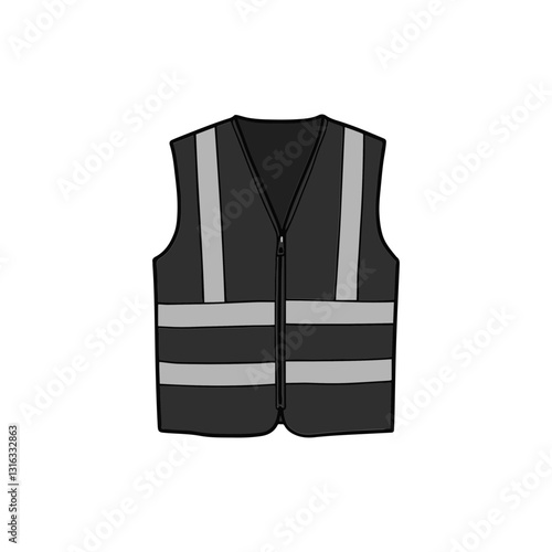 Minimal Vest with Reflective Stripes