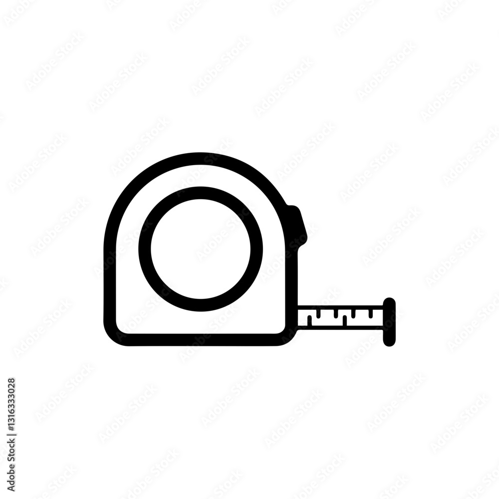 Minimal Rolled-Up Tape Measure with Extension Minimal Rolled-Up Tape Measure with Extension
