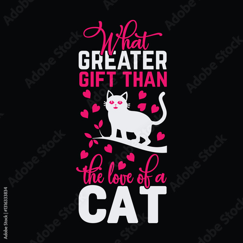 Cat t-shirt design or animal t-shirt vector design typography retro vintage design