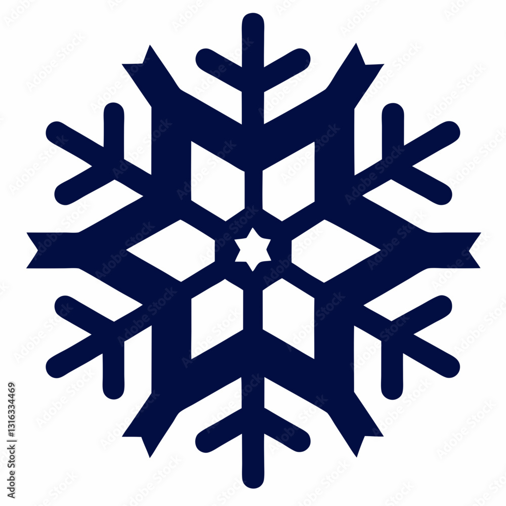 Geometric Snowflake Vector – Modern Winter Icon
Geometric Snowflake Vector – Modern Winter Icon