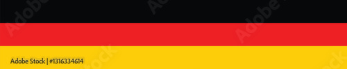 Flag of Germany. Germany flag long banner digital vector illustration