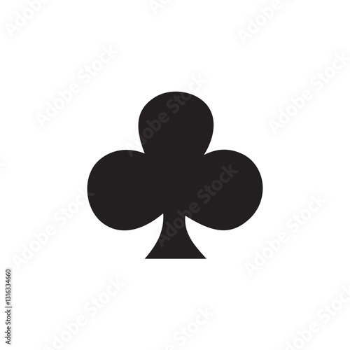 vector illustration of a poker clover with editable shape