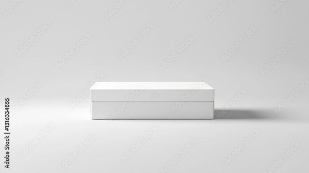 White Rectangular Box on White Background White Rectangular Box on White Background