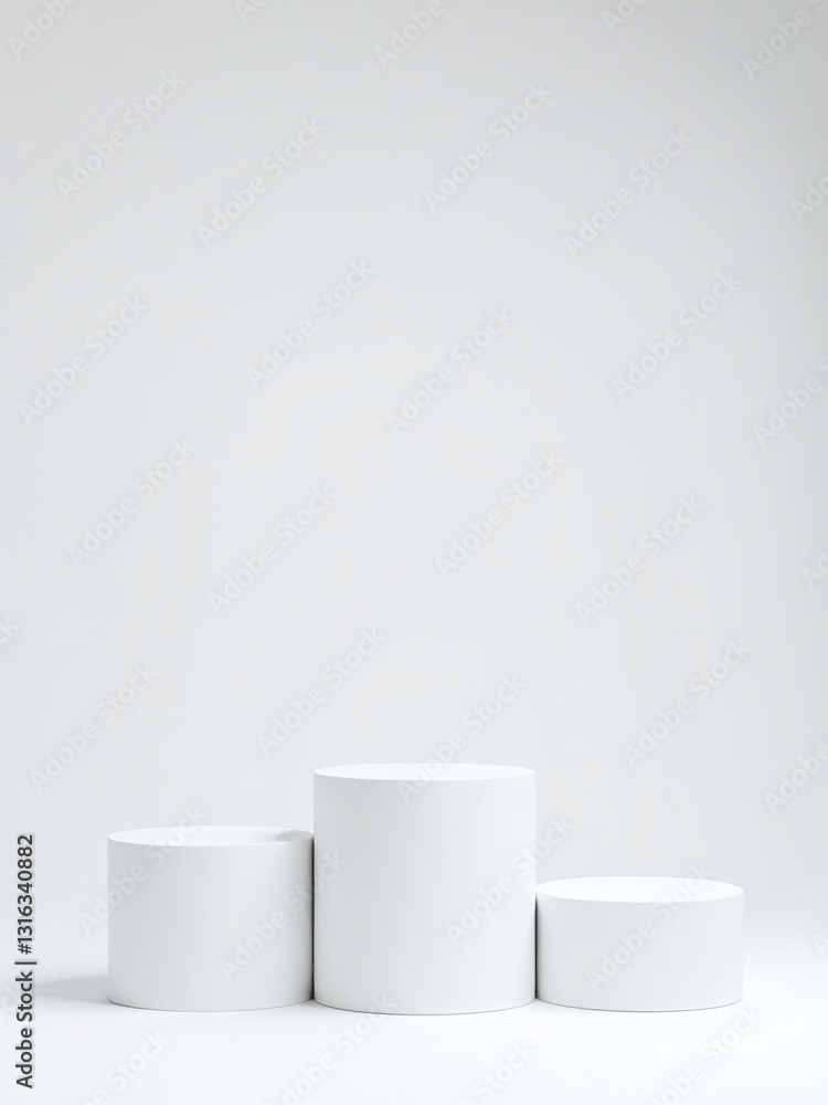 A Solitary, Empty Podium Stands On A Blank Backdrop, Awaiting The Arrival Of Victorious Athletes In The First, Second, And Third Positions. A Solitary, Empty Podium Stands On A Blank Backdrop, Awaiting The Arrival Of Victorious Athletes In The First, Second, And Third Positions.