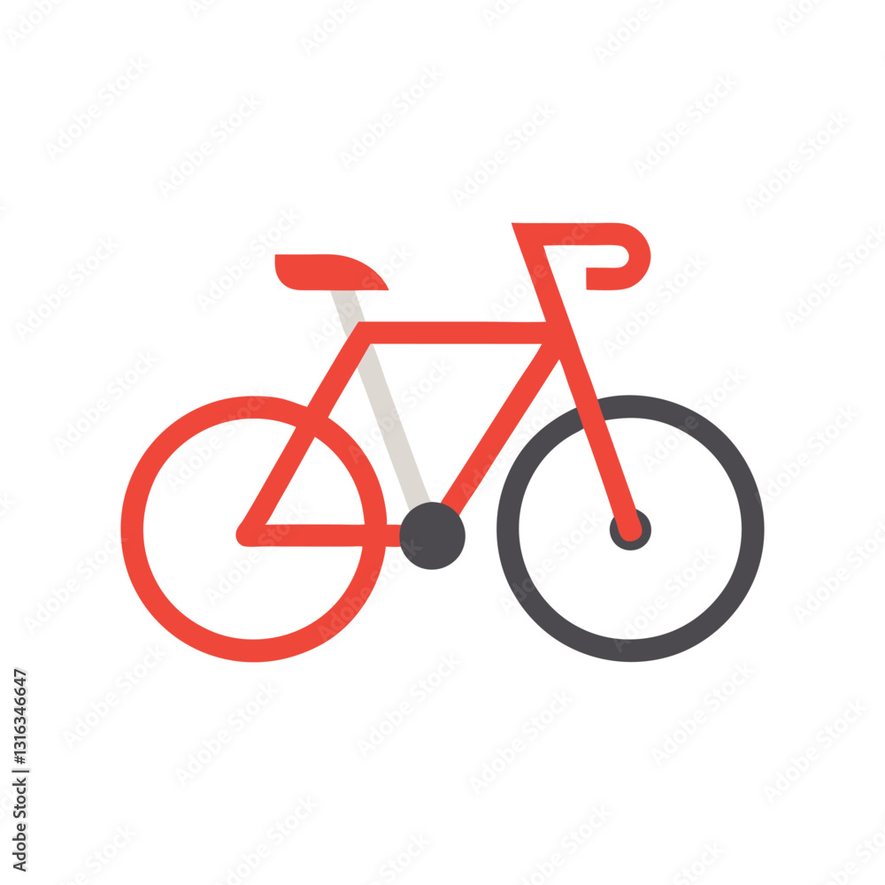 Fototapeta premium Modern flat design vector icon of bicycle