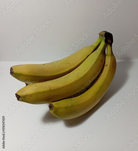 bananas on white background