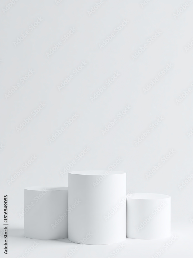 A Realistic White Podium Is Isolated On A Transparent Background With Victory Award Pedestals For First, Second, And Third Place Winners. A Realistic White Podium Is Isolated On A Transparent Background With Victory Award Pedestals For First, Second, And Third Place Winners.