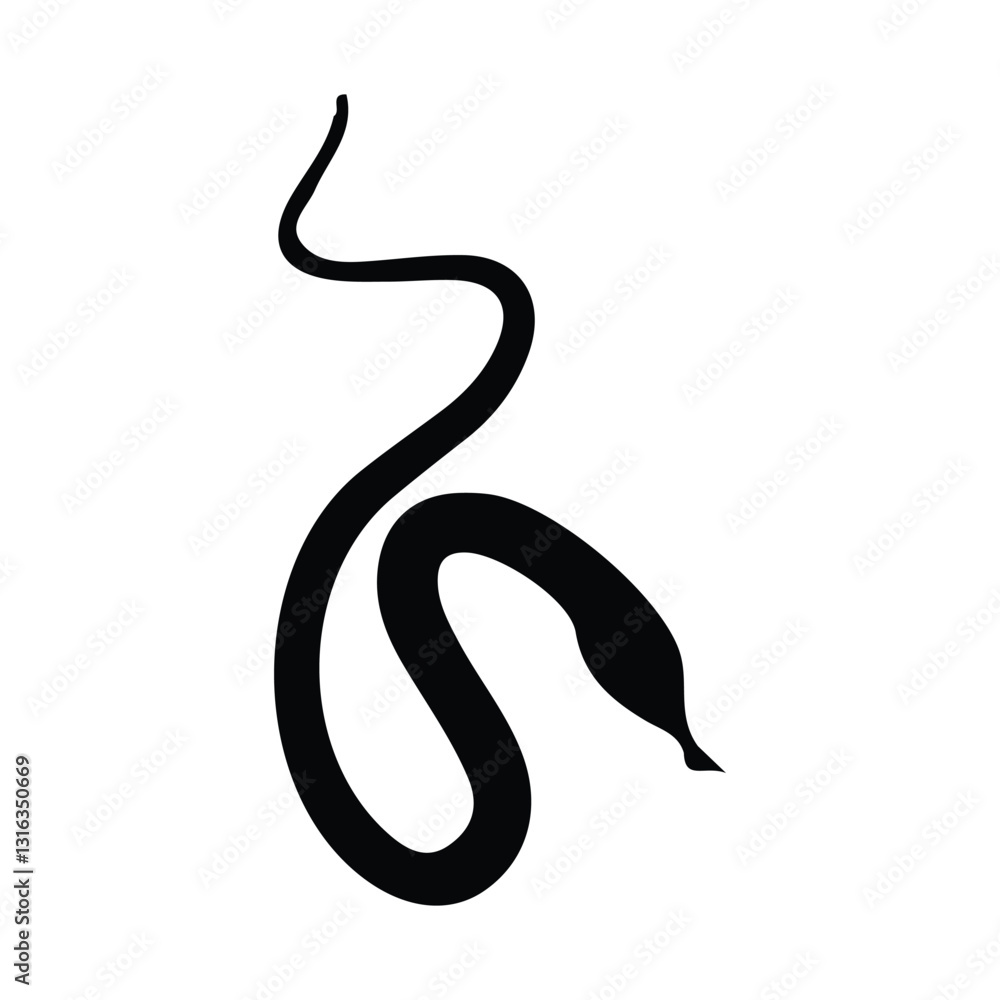 Obraz premium snake silhouette
