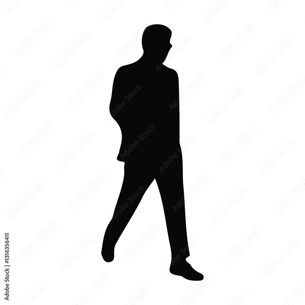 Fototapeta premium silhouette of person walking