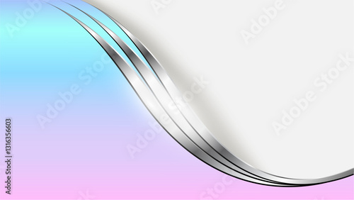 Silver iridescent abstract ...