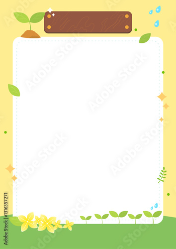 Arbor Day Illustration. Nature, Plants, Sprouts, Green, Green April 5 Nature Planting Day. Tree Planting Background Illustration Design. Vector Illustration.