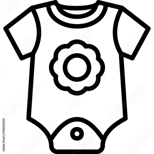 Baby Clothes line icon