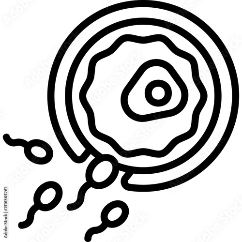Fertilization line icon