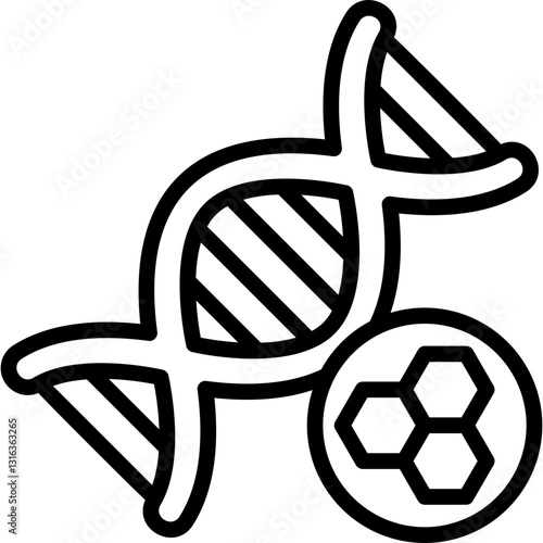 DNA line icon