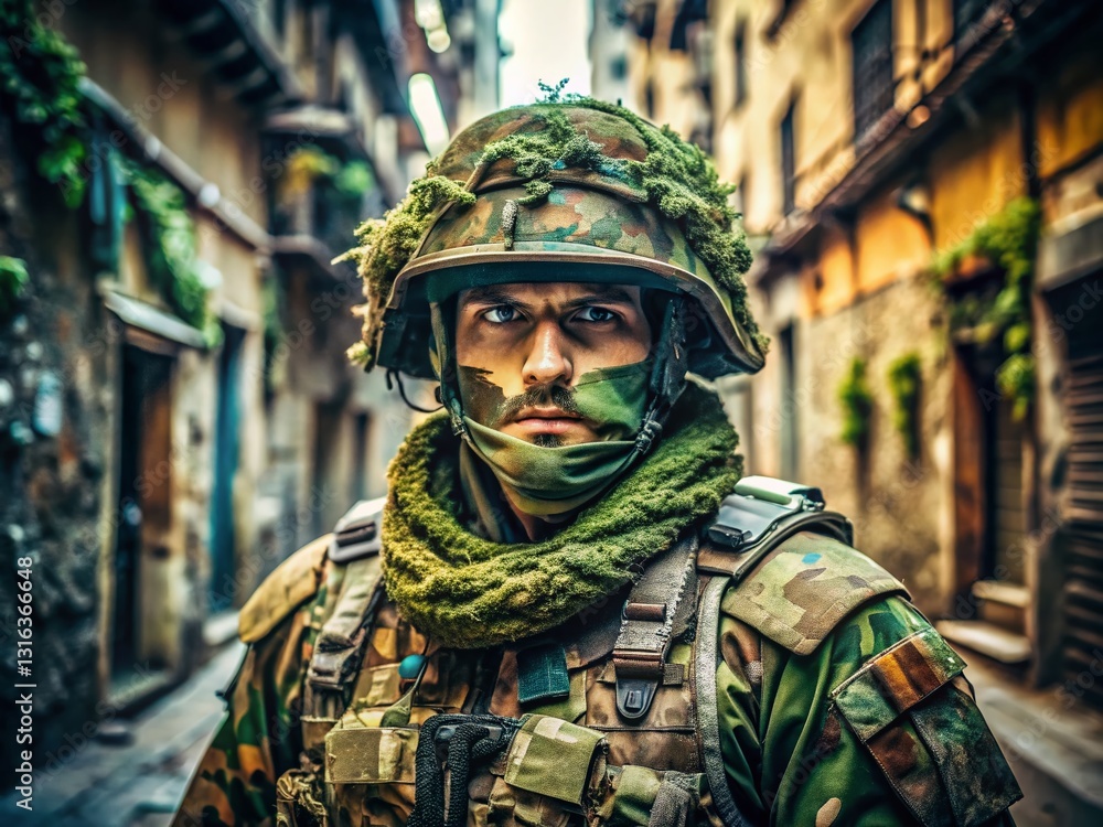 Adaptive Camouflage Tactical Armor: Stealth Soldier in Urban Environment Adaptive Camouflage Tactical Armor: Stealth Soldier in Urban Environment