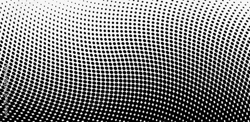 Dotted halftone gradient texture. Vanishing polka dot background. Repeating dots gradation pattern background. Black fading comic pop art overlay backdrop. Raster effect wallpaper. Eps10