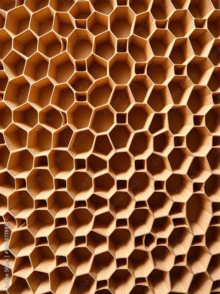 honeycomb cells of cardboard stiffening rib background honeycomb cells of cardboard stiffening rib background