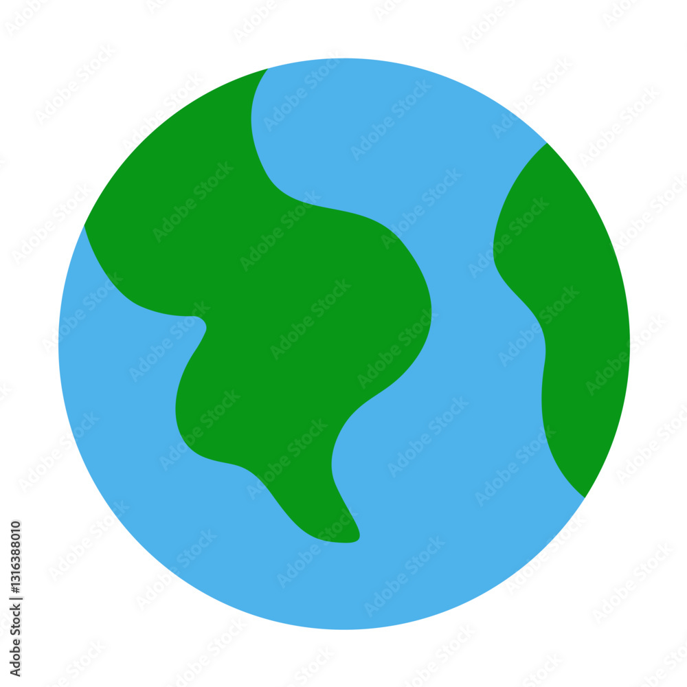 earth flat style earth flat style