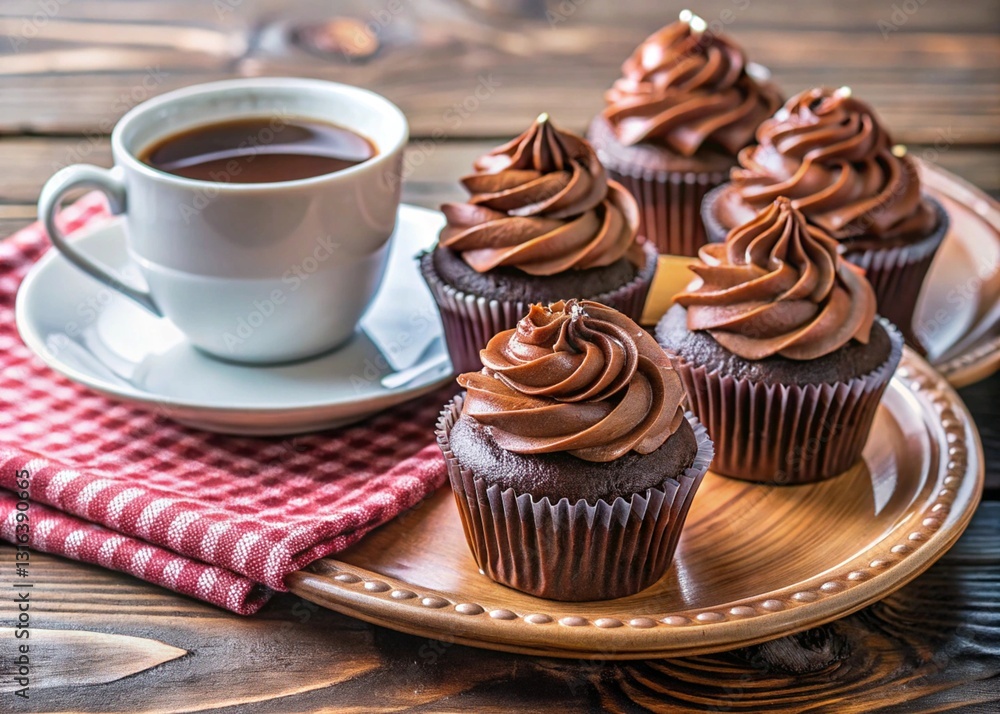 Cupcakes with chocolate Cupcakes with chocolate