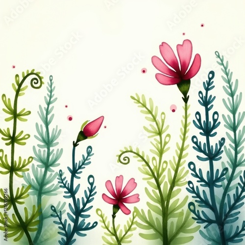Floral background with flowers, flower, floral, vector, nature, pattern, leaf, design, illustration, summer, spring, art, plant, decoration, pink, wallpaper, flowers, blossom, bouquet, card, seamless,