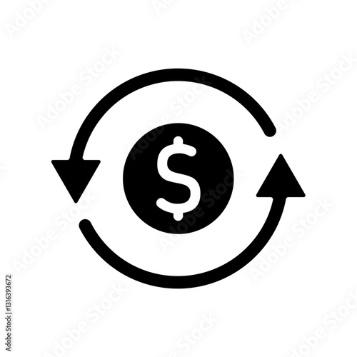 Icon a return on investment, isolated against a clean background.