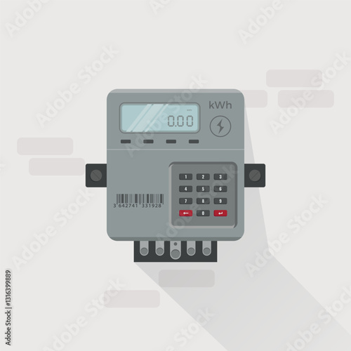Digital electrical meter design illustration