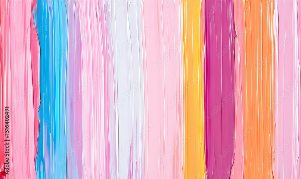 Colorful Stripes of Paint on Canvas Creating a Vibrant Abstract Background Colorful Stripes of Paint on Canvas Creating a Vibrant Abstract Background