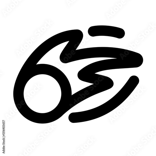 meteorit outlined black style