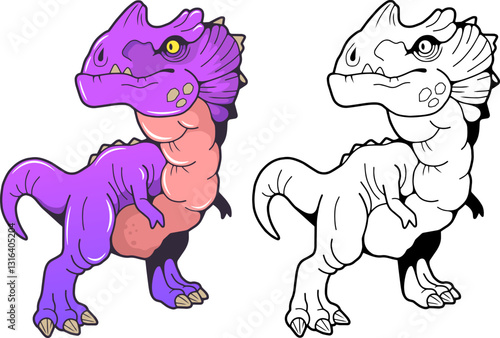 prehistoric predatory dinosaur coloring book for kids