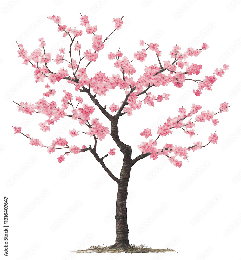 Fototapeta premium Pink Cherry Blossom Tree