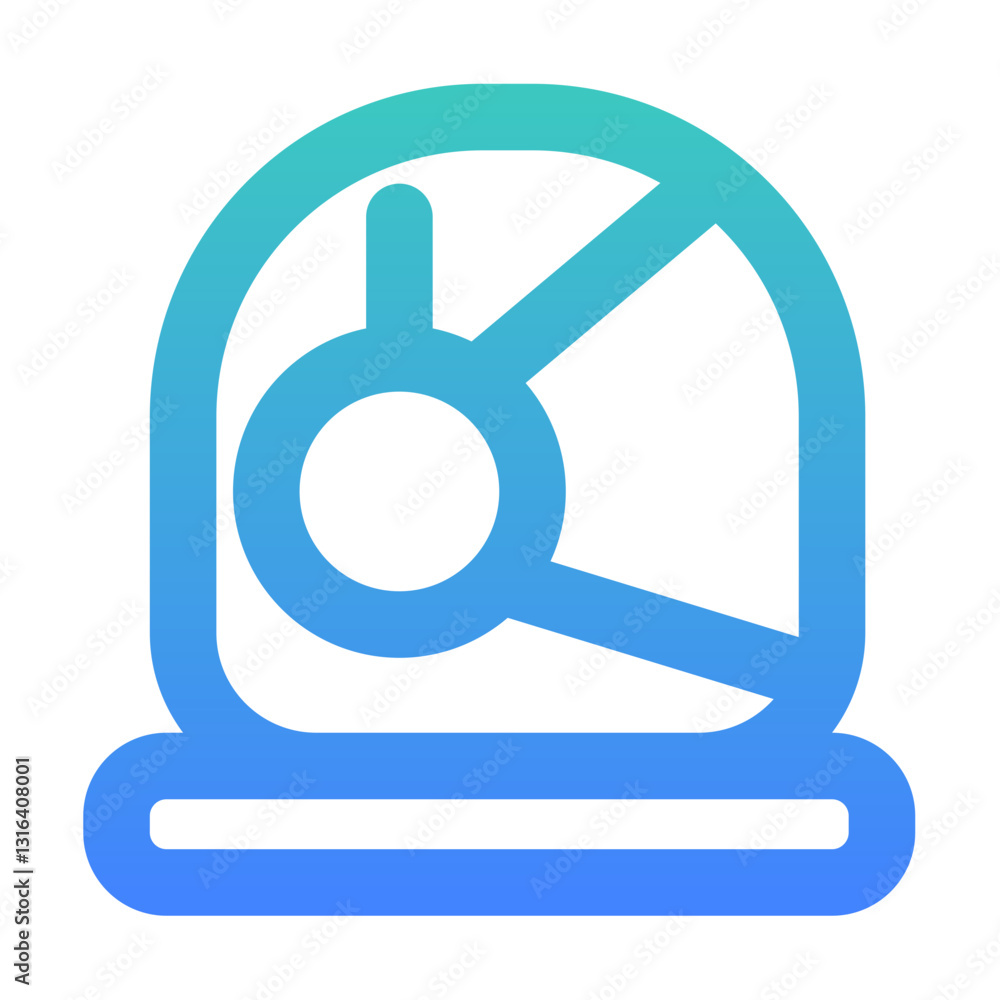 astronaut helmet side outlined gradient style astronaut helmet side outlined gradient style