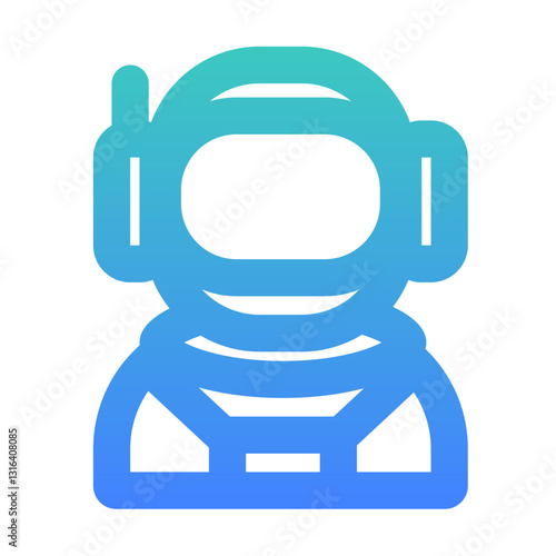 astronaut outlined gradient style