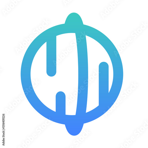 uranus outlined gradient style