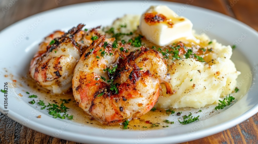 Roasted Garlic Mashed Potatoes with Shrimp and Butter Roasted Garlic Mashed Potatoes with Shrimp and Butter