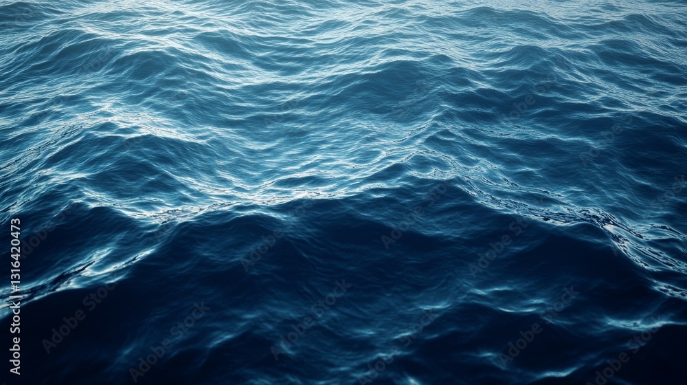 Fototapeta premium Deep Ocean Waves: Iridescent Water Surface